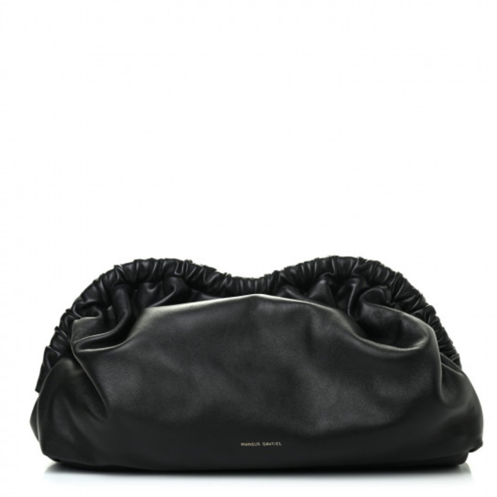 MANSUR GAVRIEL bag Lambskin Cloud Clutch Black 🖤